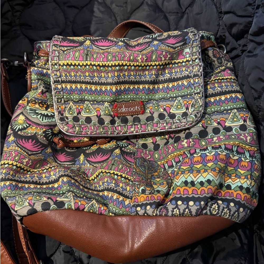 Sakroots Colorful Patterned Crossbody Bag